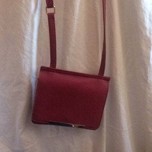 Burgundy and gold mini crossbody
